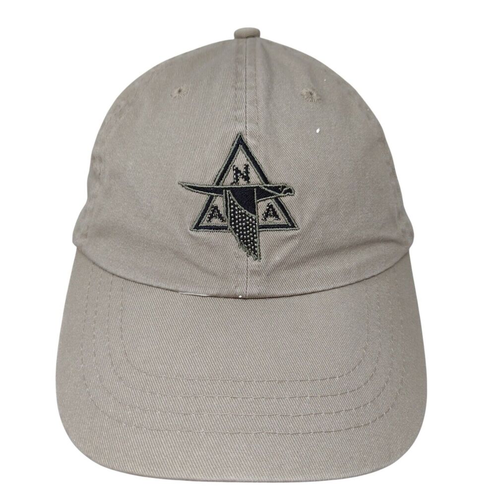Ana Strapback Hat Tan One Size Adjustable Embroidered 6 Panel Port & Company